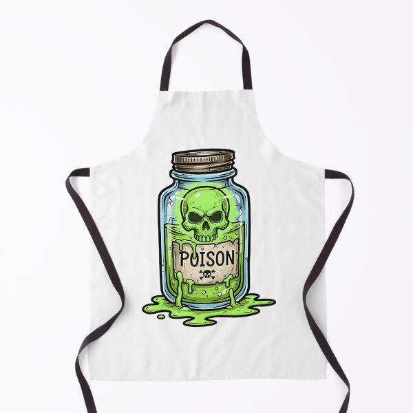 Item preview, Poison Jar with Skull and Toxic Green Slime Dripping Cartoon Bottle Illustration designed and sold by BlvckB0x.