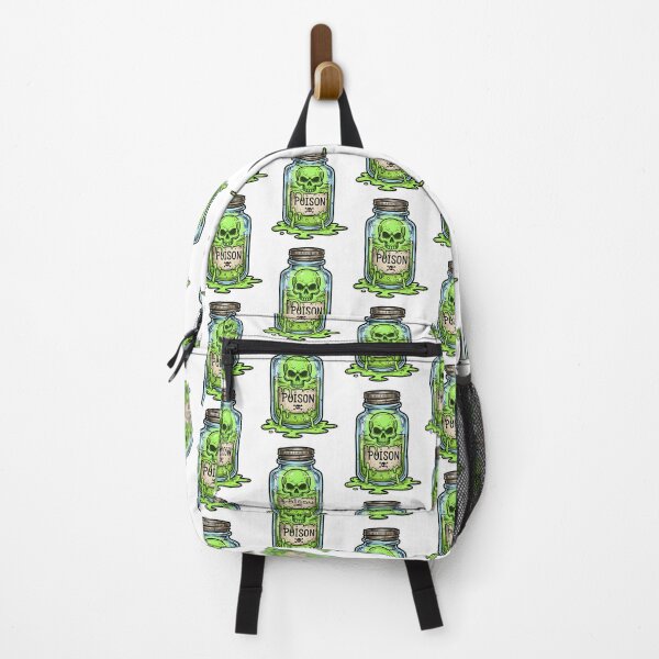 Item preview, Poison Jar with Skull and Toxic Green Slime Dripping Cartoon Bottle Illustration designed and sold by BlvckB0x.