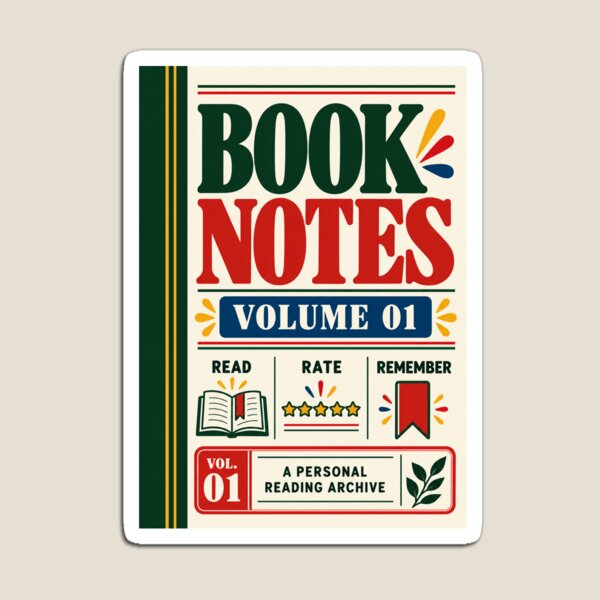 Item preview, Book Notes Volume 01 – Reading Journal Notebook designed and sold by astersgraphics.