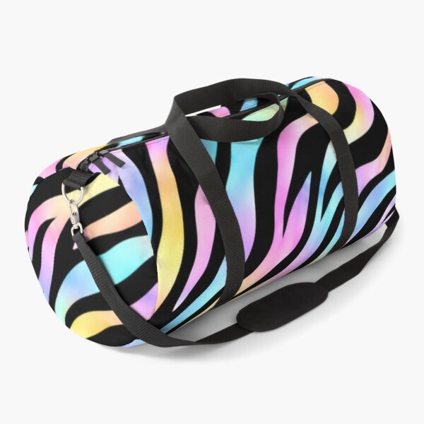 Artikelvorschau, Pastel Rainbow Zebra – Black Animal Print Pattern entworfen und verkauft von HO•Designs.