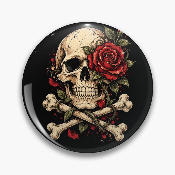 Item preview, Halloween Skull and Rose  designed and sold by MadeByMira.