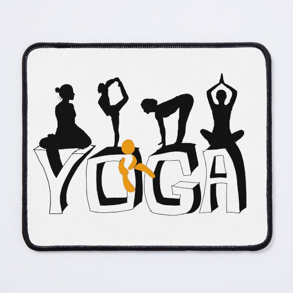 Item preview, Yoga Typography Silhouette - Artistic Design for Yogis designed and sold by Carola_Zain_Text_und_Illustration.