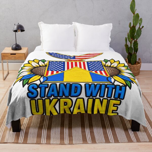 Item preview, Stand with Ukraine American Eagle Sunflowers designed and sold by ArtDesignTp.
