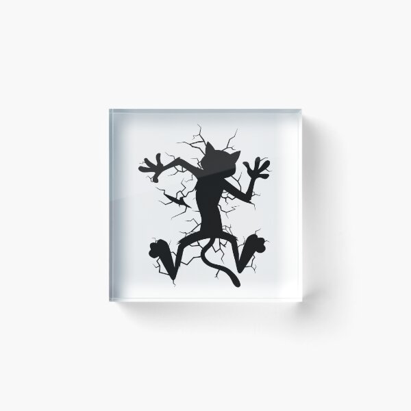 Item preview, Funny Splat Cat Silhouette | Cartoon Wall Crash designed and sold by lahmar-abbou.