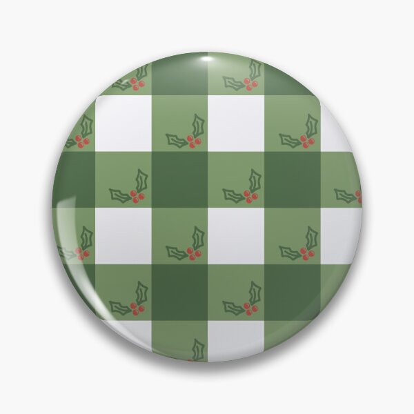 Item preview, Christmas Holly Gingham designed and sold by Off-The-Wahl Charms & Co..