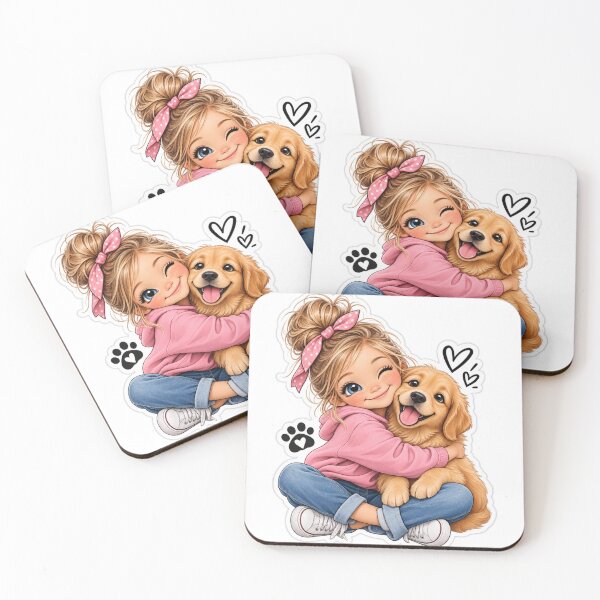 Item preview, Girl with cute dog designed and sold by Cherrydesign89.