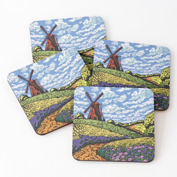 Item preview, Windmill and flowers designed and sold by NeilCoo.