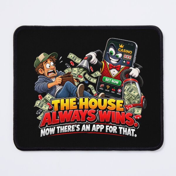 Item preview, THE HOUSE ALWAYS WINS. NOW THERE’S AN APP FOR THAT. designed and sold by signshirtz.