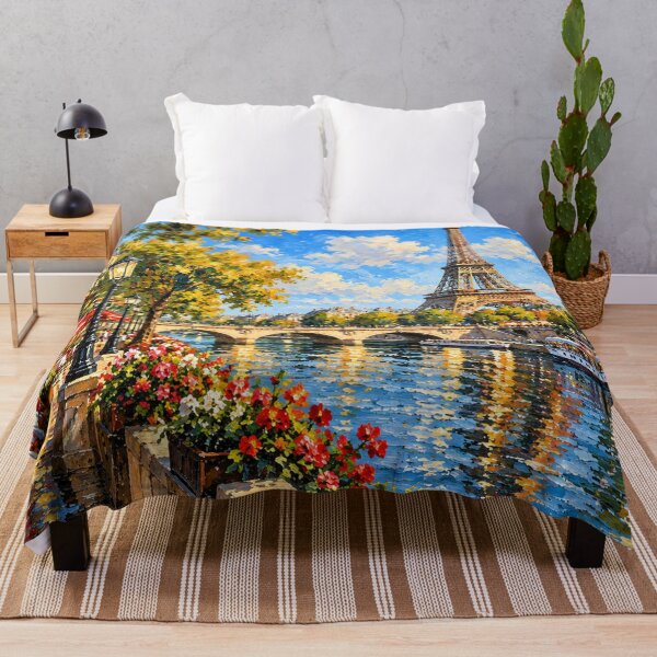 Item preview, Paris in Bloom – Eiffel Tower & Seine Impressionist Cityscape designed and sold by OzyWear.