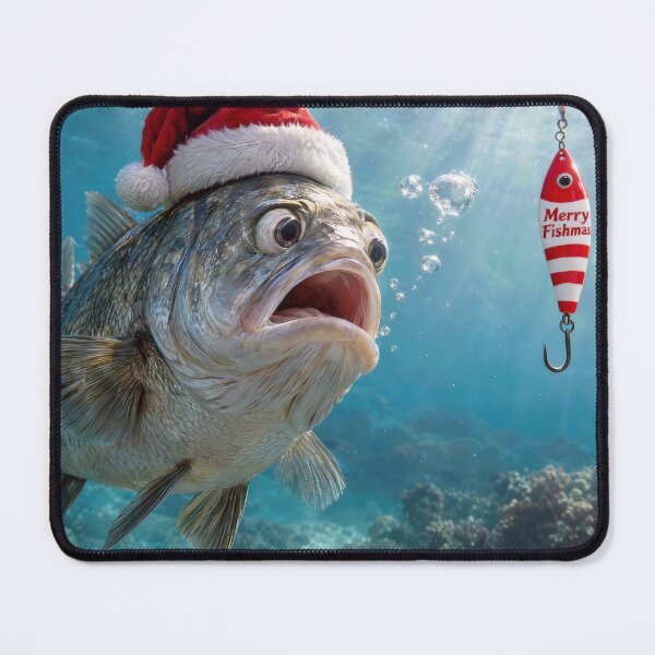 Item preview, Christmas Big Fish with Holiday Lure designed and sold by Maria Dryfhout.