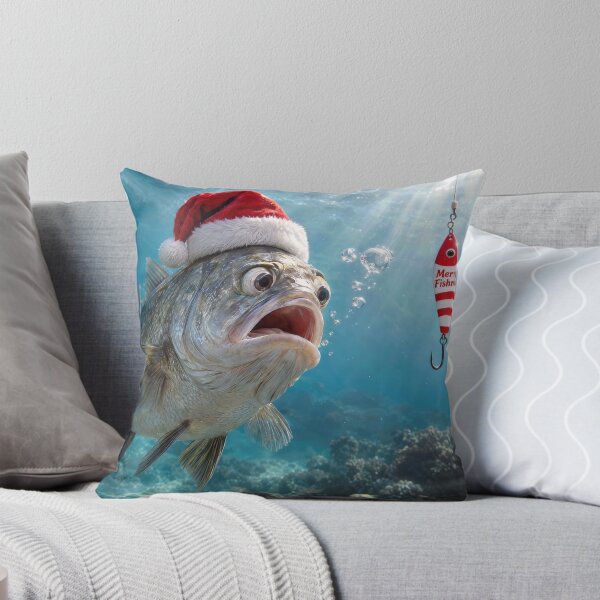 Item preview, Christmas Big Fish with Holiday Lure designed and sold by Maria Dryfhout.
