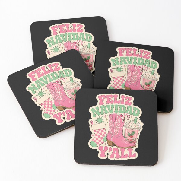 Item preview, Retro Feliz Navidad Y'all Pink Cowgirl Boot Christmas designed and sold by Design Vibras.