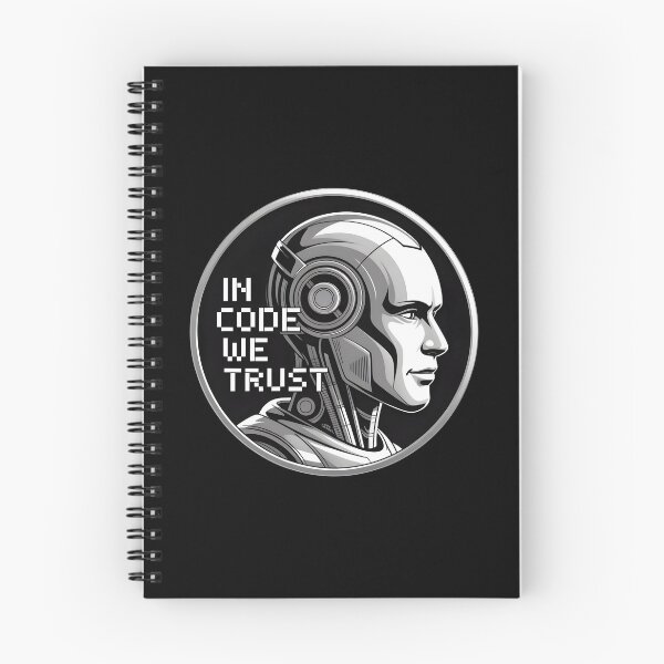 Item preview, In Code We Trust – Futuristic Programmer Tech Humor designed and sold by Jollys-ArtShop.