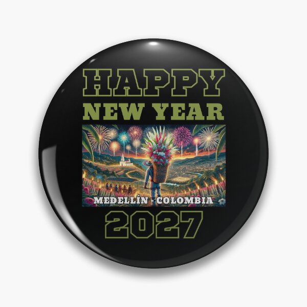 Item preview, Happy New Year 2027 - Medellín - Green Edition designed and sold by Manic Merch Designs.