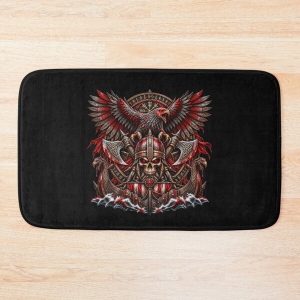 Item preview, Viking Blood Eagle – Norse Warrior Skull & Longships designed and sold by artistwill.