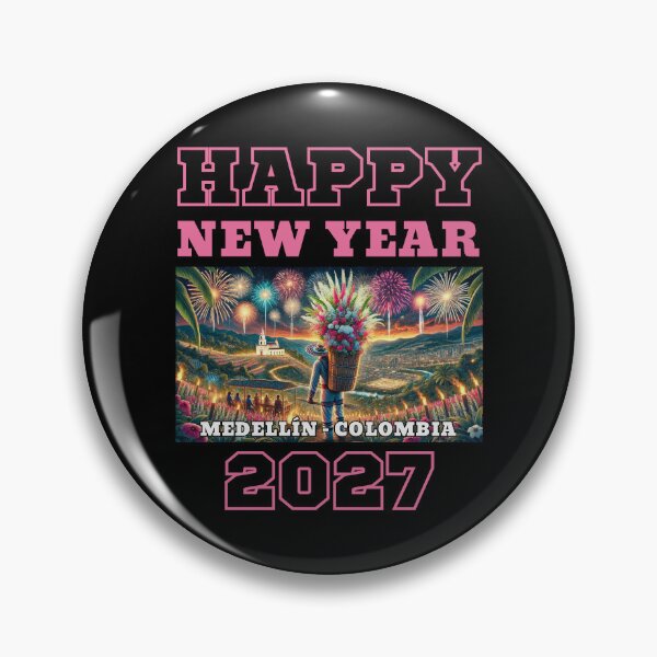 Item preview, Happy New Year 2027 - Medellín - Pink Edition designed and sold by Manic Merch Designs.