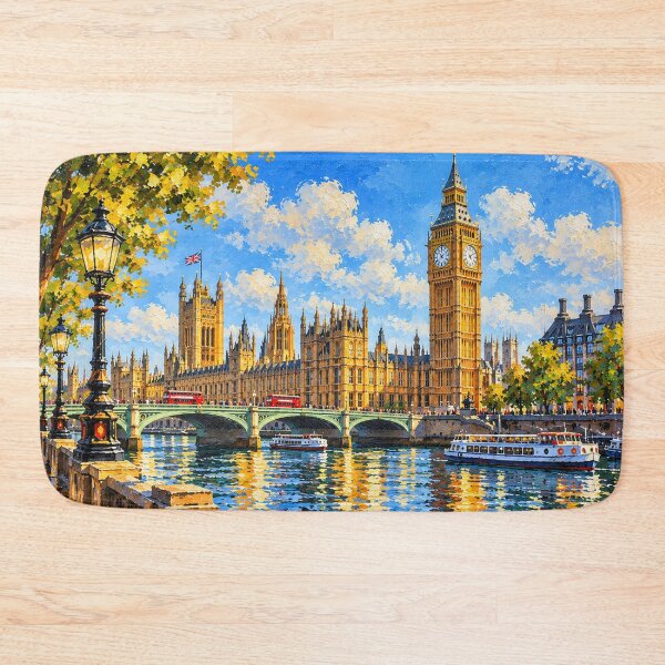 Item preview, London Calling – Big Ben & the Thames in Color designed and sold by OzyWear.