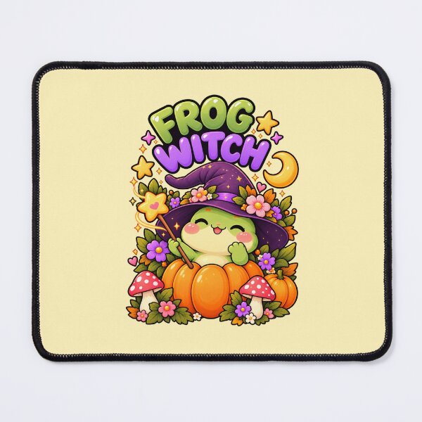 Item preview, Frog Witch Halloween – Cute Kawaii Frog Pumpkin Witch designed and sold by StickyDelights.