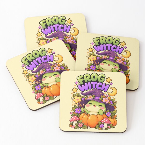Item preview, Frog Witch Halloween – Cute Kawaii Frog Pumpkin Witch designed and sold by StickyDelights.