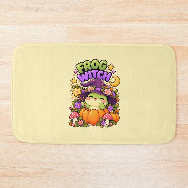 Item preview, Frog Witch Halloween – Cute Kawaii Frog Pumpkin Witch designed and sold by StickyDelights.