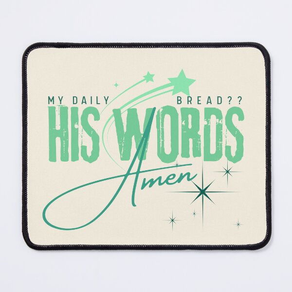 Item preview, His Words Are Daily Bread - Christian Psalms Verse Quotes  - Graduation Gifts for boyfriend White designed and sold by Doiemacreations.