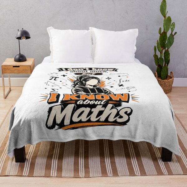 Artikelvorschau, I Know About Maths Funny Student Girl Teacher Graphic entworfen und verkauft von TheChalkyFox.