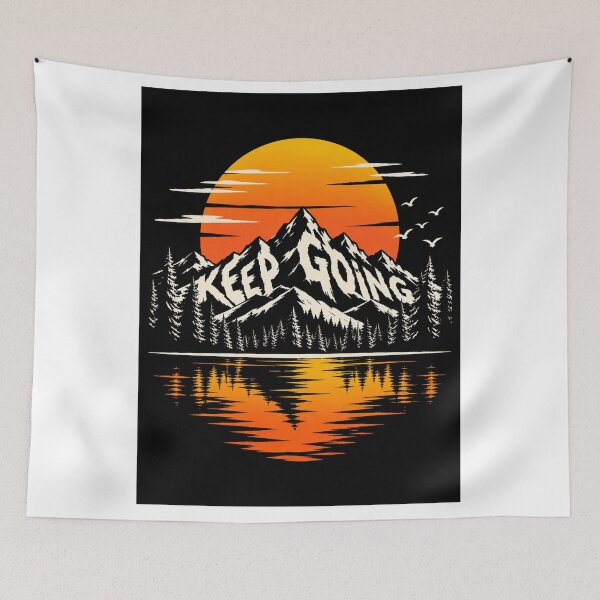 Item preview, Keep Going – Hidden Message Mountain Sunset Design designed and sold by Petrichor82.