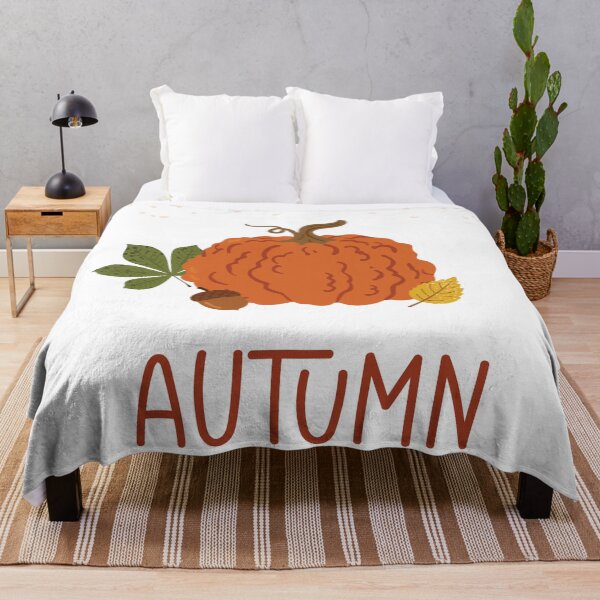 Item preview, Orange Autumn Pumpkin Falling Leaves designed and sold by BetweenForms.