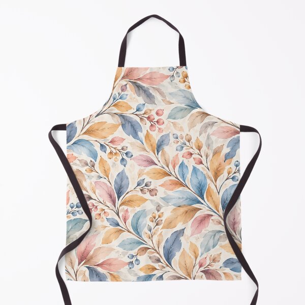 Item preview, Pastel Botanical Leaves – Blue, Peach & Blush Watercolor Pattern designed and sold by HO•Designs.