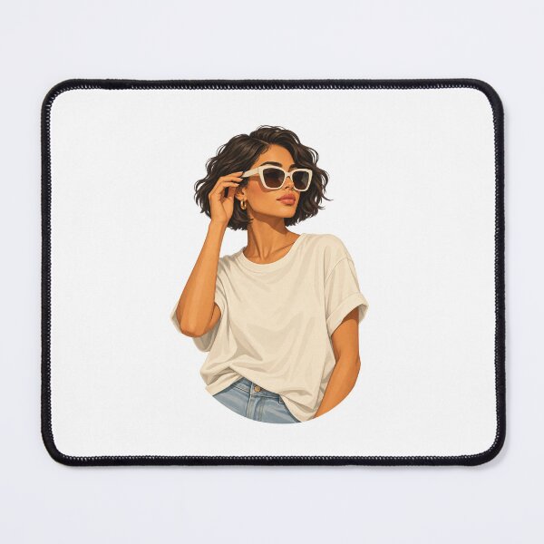 Item preview, Summer Muse Woman in Retro Sunglasses designed and sold by sasaPRO.