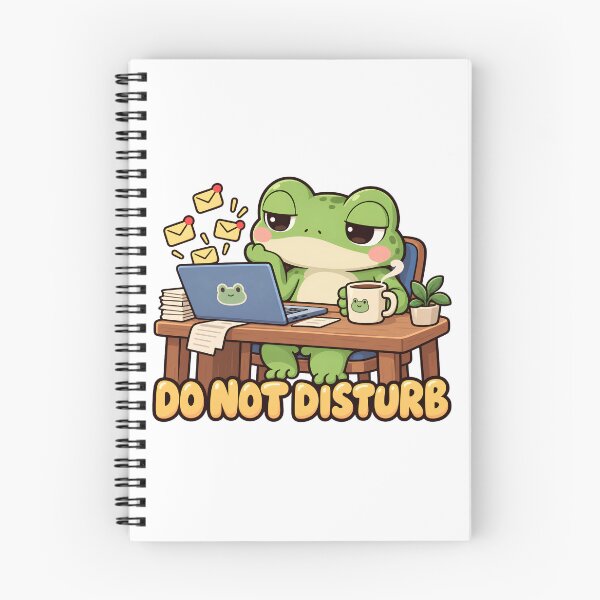 Item preview, Do Not Disturb – Funny Kawaii Frog Office Worker designed and sold by LABUTI-SHOP.