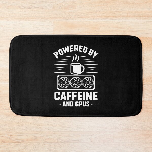 Item preview, Powered by Caffeine and GPUs – Funny PC Tech Humor Design designed and sold by Jollys-ArtShop.