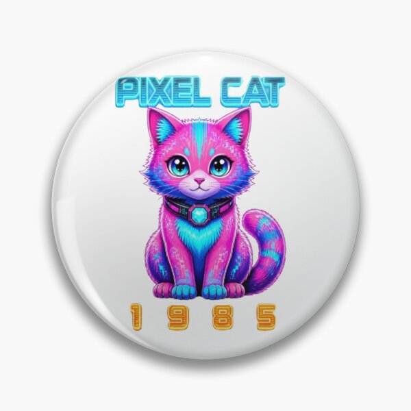 Item preview, Retro 1980s Pixel Cat Gamer Neon Arcade Tee designed and sold by Wael94.