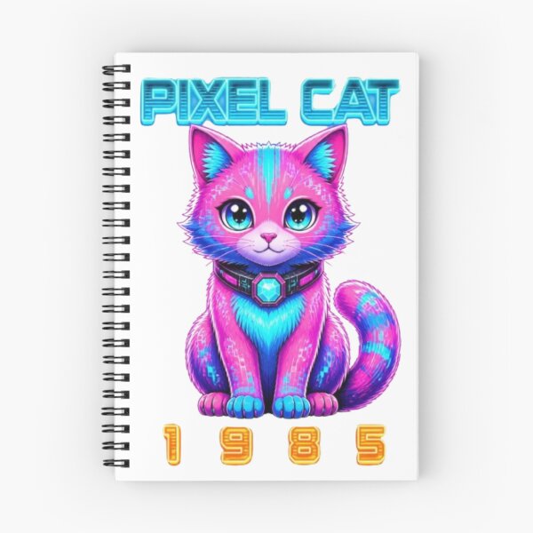 Item preview, Retro 1980s Pixel Cat Gamer Neon Arcade Tee designed and sold by Wael94.