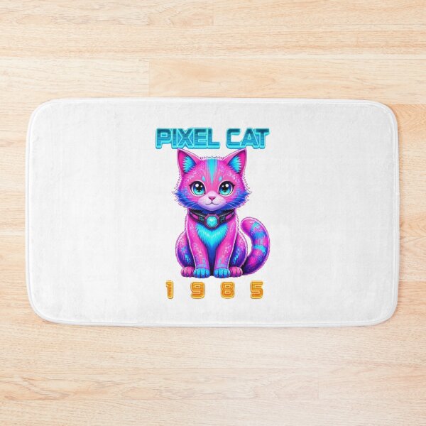 Item preview, Retro 1980s Pixel Cat Gamer Neon Arcade Tee designed and sold by Wael94.