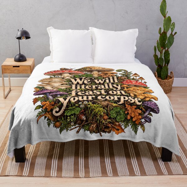 Item preview, We Will Literally Feast On Your Corpse Funny Mushroom Dark Humor Goblincore designed and sold by Neurospicy Trolls.
