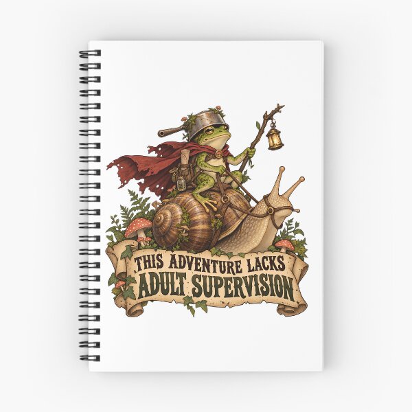 Item preview, This Adventure Lacks Adult Supervision Funny Frog and Snail Goblincore designed and sold by Neurospicy Trolls.