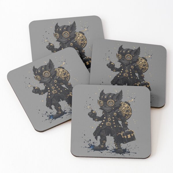 Item preview, Steampunk Cat Bomber Black Gold Mad Chemist Art designed and sold by CuteKats.