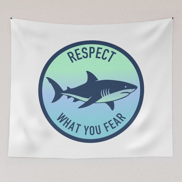 Item preview, Respect What You Fear – Shark T-Shirt for Women, Environmental Protection & Ocean Lovers designed and sold by Saltycurrent1.