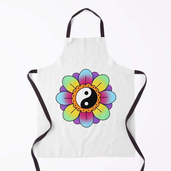 Item preview, Psychedelic Yin Yang Flower Design with Vibrant Colors and Abstract Patterns designed and sold by oxooooooooxo.