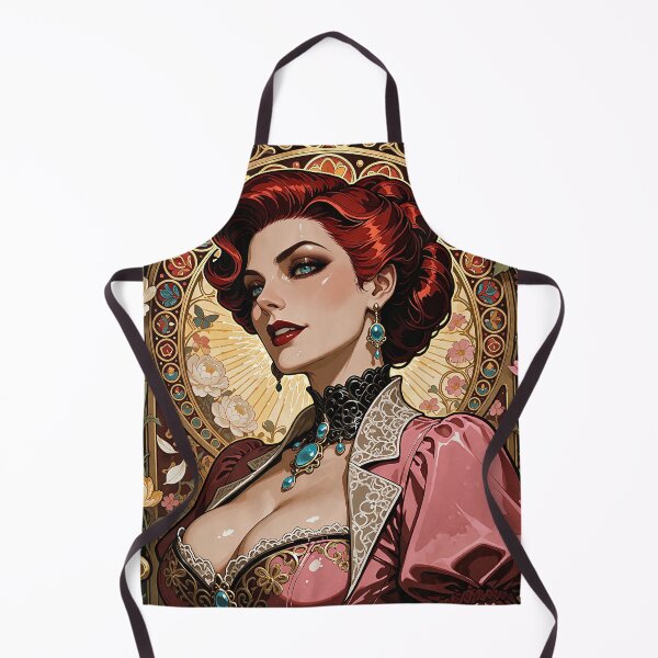 Item preview, Redhaired Vintage Woman Art Nouveau Joie De Vivre designed and sold by BorgSpareParts.