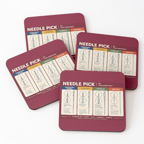 Item preview, Needle Pick 01 – Embroidery Needle Guide Zipper Pouch designed and sold by astersgraphics.