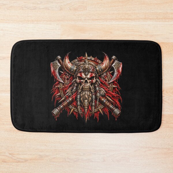 Item preview, Viking Berserker – Norse Warrior Skull & Battle Axes designed and sold by artistwill.