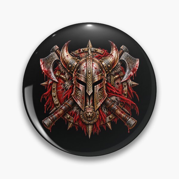 Item preview, Berserker vikingo: cráneo de guerrero nórdico y hachas de batalla designed and sold by artistwill.