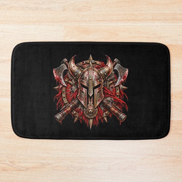 Item preview, Viking Berserker – Norse Warrior Skull & Battle Axes designed and sold by artistwill.