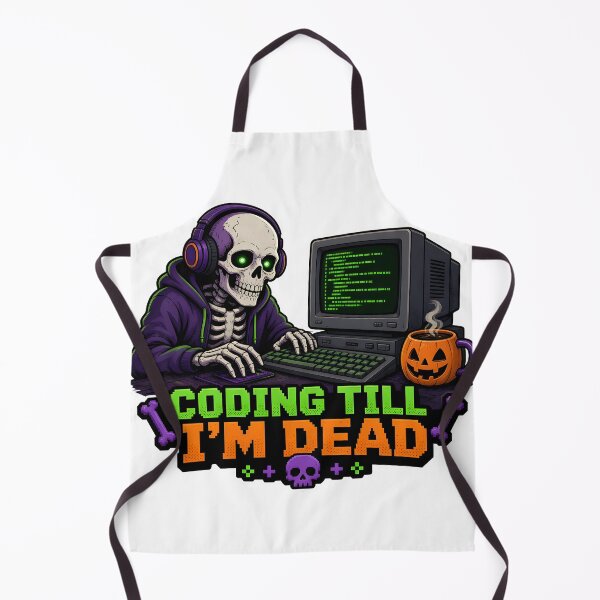 Item preview, Coding Till I'm Dead Skeleton Programmer designed and sold by OddLittleGoods.