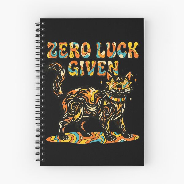 Item preview, Zero Luck Given - Retro Groovy 70s Black Cat designed and sold by AOG-DESIGNS.