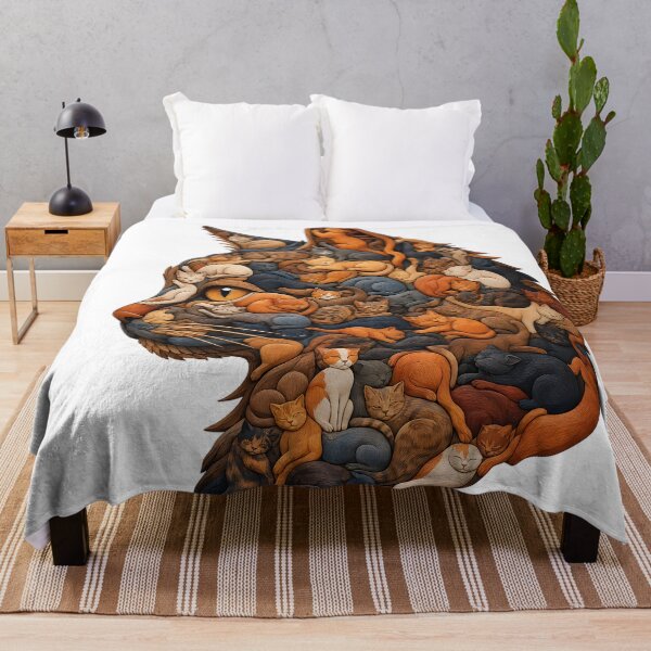 Item preview, Cosmic Cat Nap Silhouette Wood Mosaic Art designed and sold by VisualVerseLab.