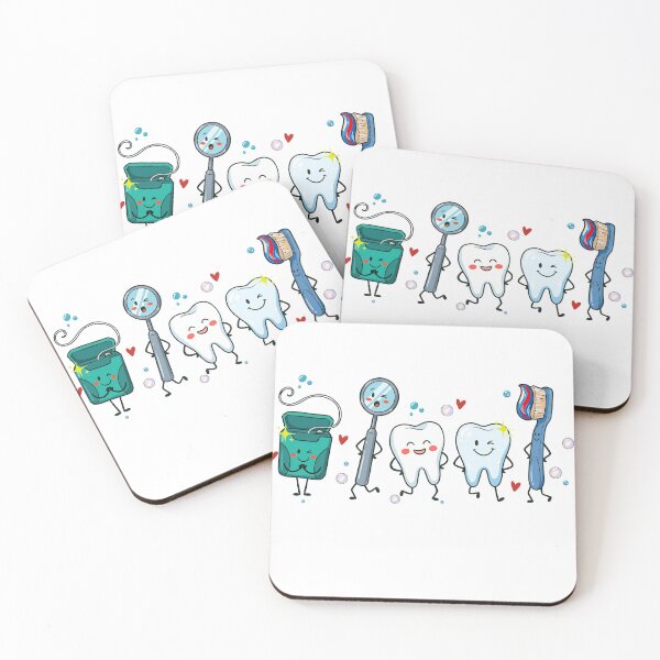 Item preview, Cute Tooth Friends Dental Hygiene Squad designed and sold by Mommy-Smile.