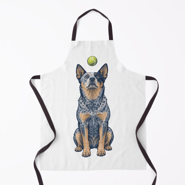 Artikelvorschau, Blue Heeler starrt einen Tennisball an entworfen und verkauft von eignvalue.